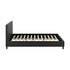 Prado 4FT6 Bed - Black Faux Leather